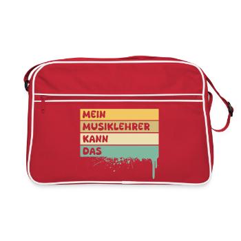 Profession: Music teacher - Retro Bag - red/white - Front