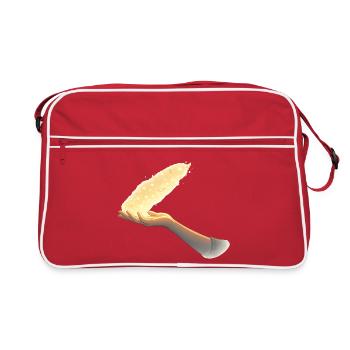 Letting go – a silent sign - Retro Bag - red/white - Front