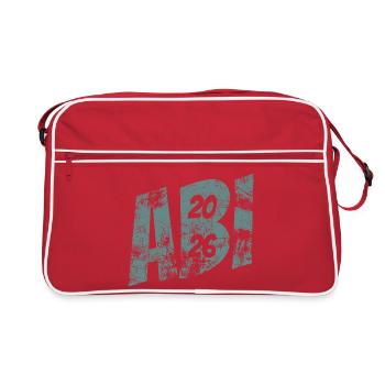 Abi 2026 - Abitur - Don - Sac Retro - rouge/blanc - Devant