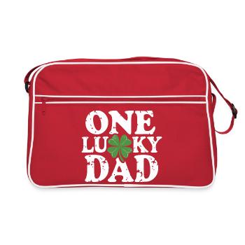 One Lucky Dad Shamrock - Retro Bag - red/white - Front