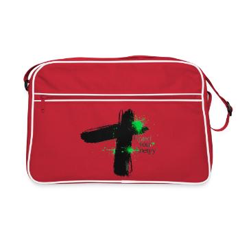 Protect Your Energy - Mindfulness Design - Retro Bag - red/white - Front