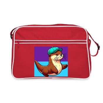 loutre - Sac Retro - rouge/blanc - Devant