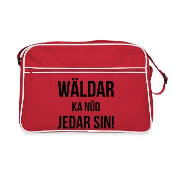Wäldar ka nüd jedar sin ! - Sac Retro - rouge/blanc - Devant