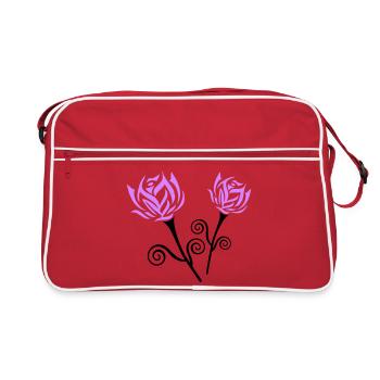 roses - Retro Tasche - Rot/Weiß - Vorne