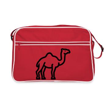 Kamel - Retro Tasche - Rot/Weiß - Vorne