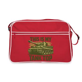C’est ma blague militaire sur les blindés de char - Sac Retro - rouge/blanc - Devant