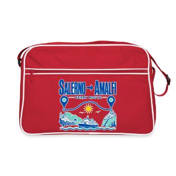 Salerno Amalfi Ferry Route Travel Souvenir - Retro Bag - red/white - Front