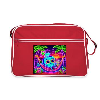 Hamac de crâne néon Soleil d’été - Sac Retro - rouge/blanc - Devant