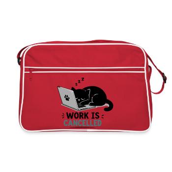 Pause chat sur l’ordinateur portable - Sac Retro - rouge/blanc - Devant