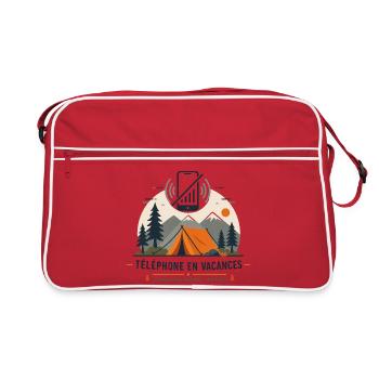 Camping Mode Active - Humour Vacances & Bivouac - Sac Retro - rouge/blanc - Devant