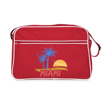 Geschenk für Miami - Retro Tasche - Rot/Weiß - Vorne