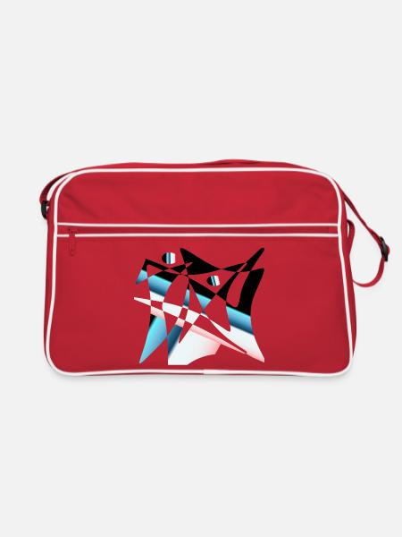 nueva_obra14 - Retro Tasche - Rot/Weiß
