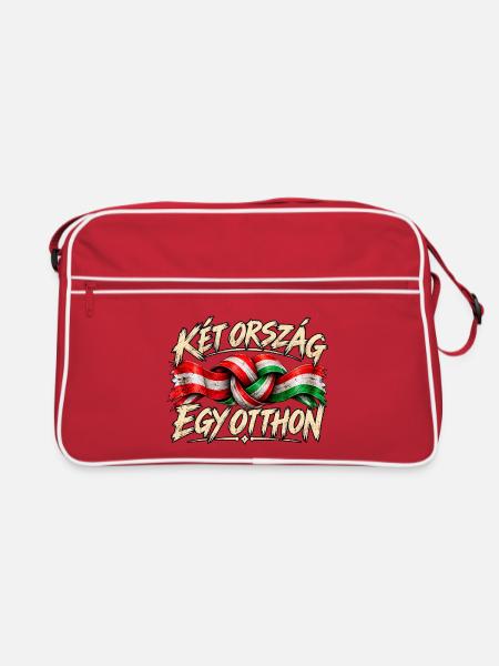 Ungarn Österreich – We Are Family - Retro Tasche - Rot/Weiß