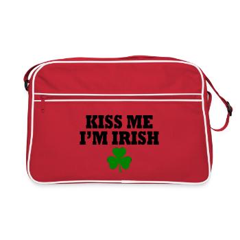 kiss me im irish - Sac Retro - rouge/blanc - Devant