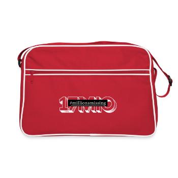 ME/CFS millionsmissing white - Retro Tasche - Rot/Weiß - Vorne