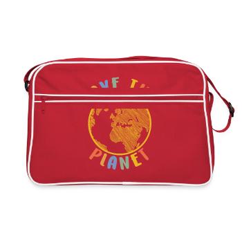 Save The Planet, Chemise environnementale, Save The - Sac Retro - rouge/blanc - Devant