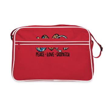 Peace Love Dispatch Shirt, Dispatcher Shirt, - Retro Bag - red/white - Front