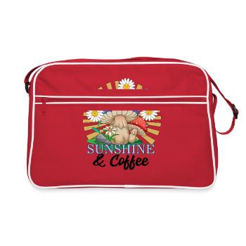 Sunshine and Coffee Shirt, Summer Shirts For - Retro Bag - red/white - Front
