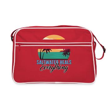 Chemise d’amoureux de la plage, l’eau salée guérit tout - Sac Retro - rouge/blanc - Devant