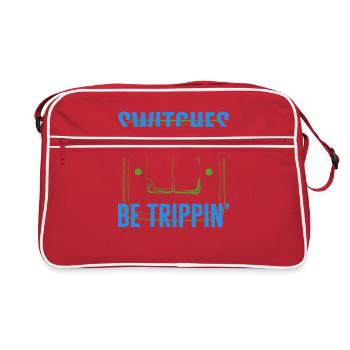 Switches Be Trippin', Electrician Shirt, Funny - Retro Bag - red/white - Front