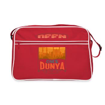 Deen over Dunya Hemd, muslimische Moschee beten Geschenk - Retro Tasche - Rot/Weiß - Vorne