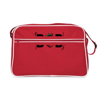 Erdbeere Papa Hemd, Papa Erdbeerfruchtliebhaber - Retro Tasche - Rot/Weiß - Vorne