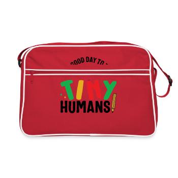 Back to School Shirt, Good Day To Teach Humans - Retro Bag - red/white - Front