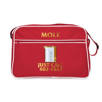 Mole Day Beaker Cute Mole Rat Problems Just Call - Retro Bag - red/white - Front