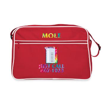 Mole Day Beaker Cute Mole Rat Problems Just Call - Retro Bag - red/white - Front
