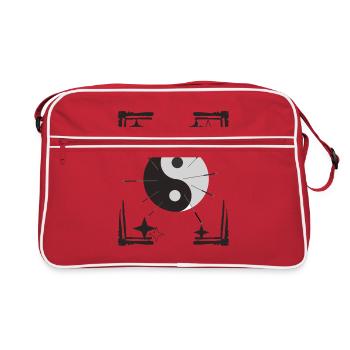 Acupuncture Yin And Yang Shirt, Needle Therapist - Retro Bag - red/white - Front