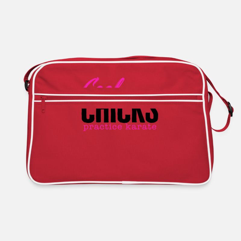 Karate Shirt, Cool Chicks Practice Karate Tee, Retro Bag