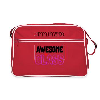 Chemise d’école, 100 jours avec ma classe géniale - Sac Retro - rouge/blanc - Devant
