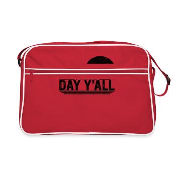 Chemise du dernier jour de l’école, c’est le jour du terrain Y’all - Sac Retro - rouge/blanc - Devant
