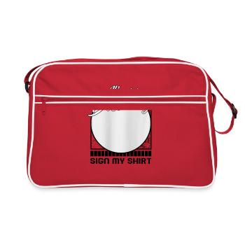 Birthday Shirt, It's My Birthday Sign My Shirt - Retro Bag - red/white - Front
