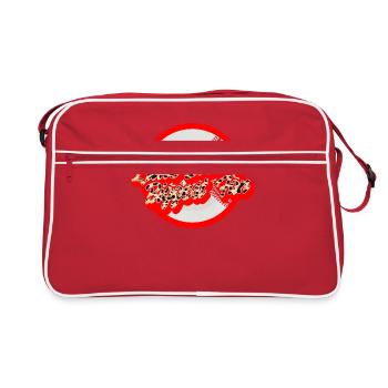 Chemise de baseball, petite soeur plus grand Fan Tee, - Sac Retro - rouge/blanc - Devant