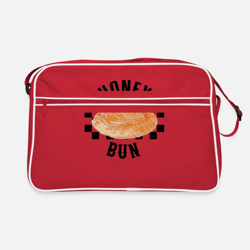 Valentinstag-Hemd, Honigbrötchen-Gebäck-Design Retro Tasche