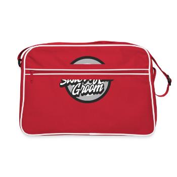 Wedding Shirt, Sister Of The Groom Rainbow Tee, - Retro Bag - red/white - Front