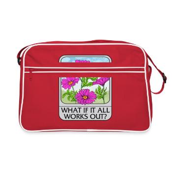 Chemise à fleurs, et si tout fonctionnait Te-shirt, - Sac Retro - rouge/blanc - Devant