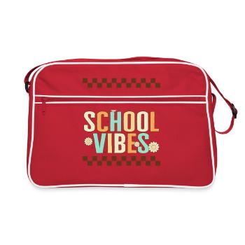 Chemise de professeur, pré école Vibes Tee, cadeau pour - Sac Retro - rouge/blanc - Devant
