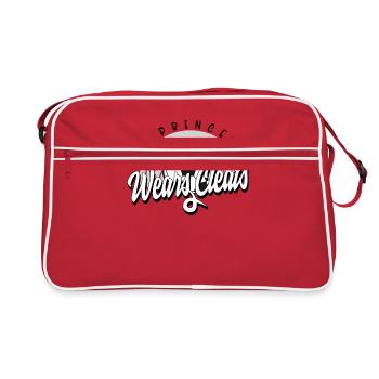 Chemise de fille de football, ma princesse porte des crampons - Sac Retro - rouge/blanc - Devant