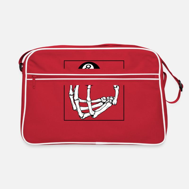 Chemise de billard, billard de billard huit squelette Sac Retro