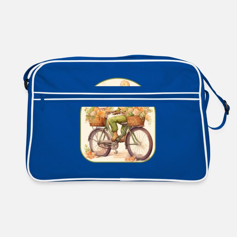 Cottagecore Esthétique Grenouille Équitation Vélo Fleur Sac Retro