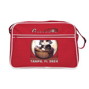 Gasparilla 2024 Pirate Cat Barrel Tampa FL - Sac Retro - rouge/blanc - Devant