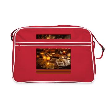 Lecture de Tarot à la lueur d’une bougie Vintage gothique T - Sac Retro - rouge/blanc - Devant