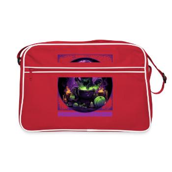 Witch Cat Brewing Potions Halloween Tee - Retro Bag - red/white - Front