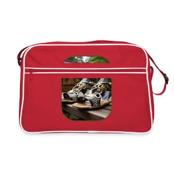 Geta Sandal Escargots Slow Exploration T-shirt - Sac Retro - rouge/blanc - Devant