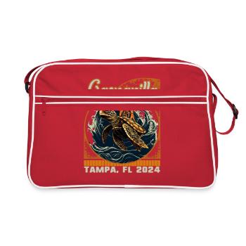 Gasparilla 2024 Turtle Pirate Flag Tampa FL - Sac Retro - rouge/blanc - Devant