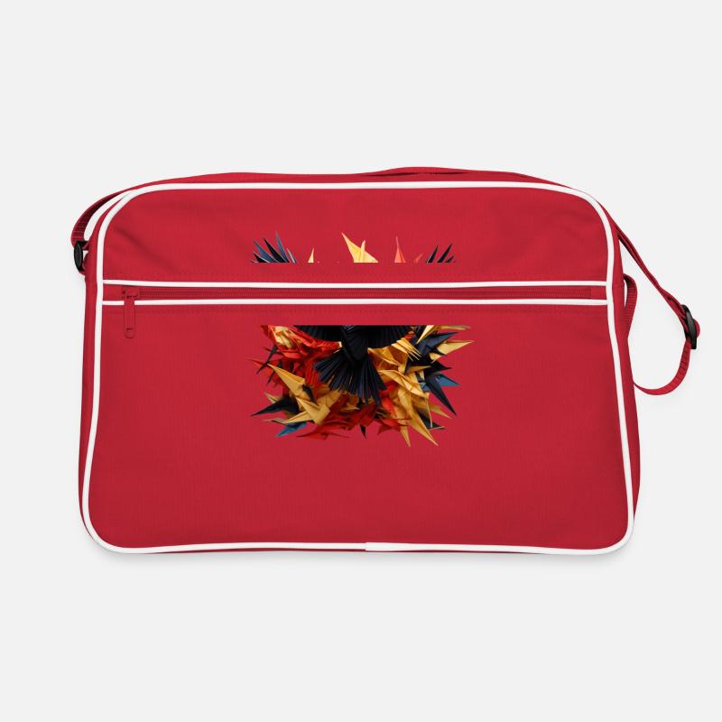 Origami crow flight artistry Retro Bag