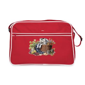 Chalet de chien dalmatien Cottagecore Picnic Bliss - Sac Retro - rouge/blanc - Devant