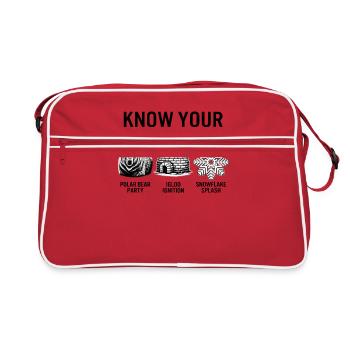 Winter Shirt, Know Your Animal Kingdom Polar Bear - Retro Bag - red/white - Front